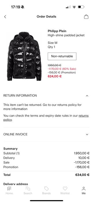 Geaca Philipp Plein stare 9.8/10