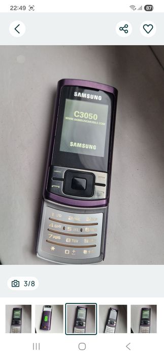 Telefon Samsung Slide cu încărcător