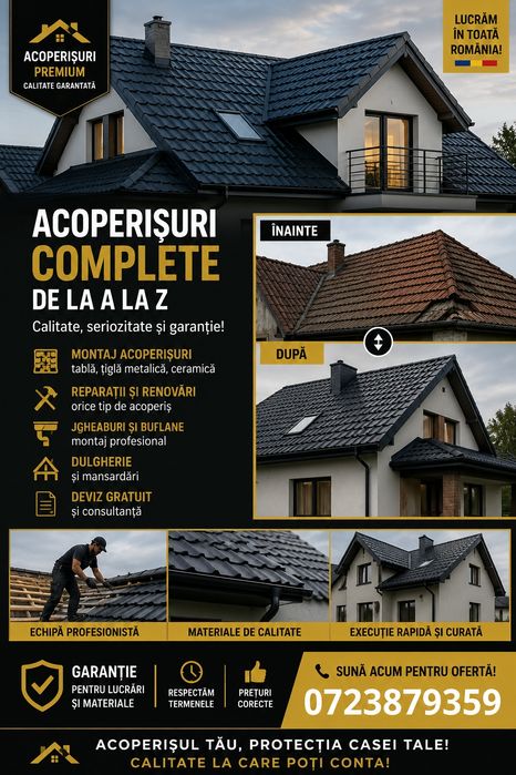 Acoperișuri Complete A-Z | Montaj, Reparații și Renovări
