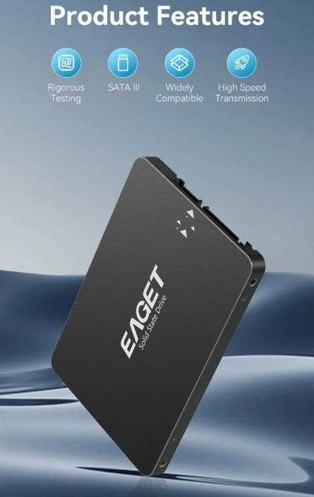 DVR NVR SMART SSD 120GB SATAIII 6Gb/s 2.5" SATA R560 WR500 3D TLC Nand Flash NVME SMI TRIM NCQ Форм фактор 2.5-инчов твърд диск Марка OSCOO или EAGET