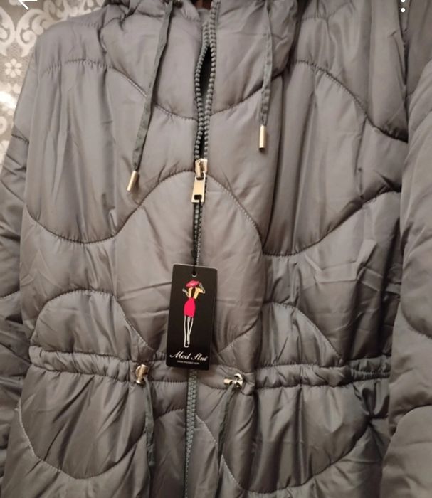Geaca iarna gri, slim fit