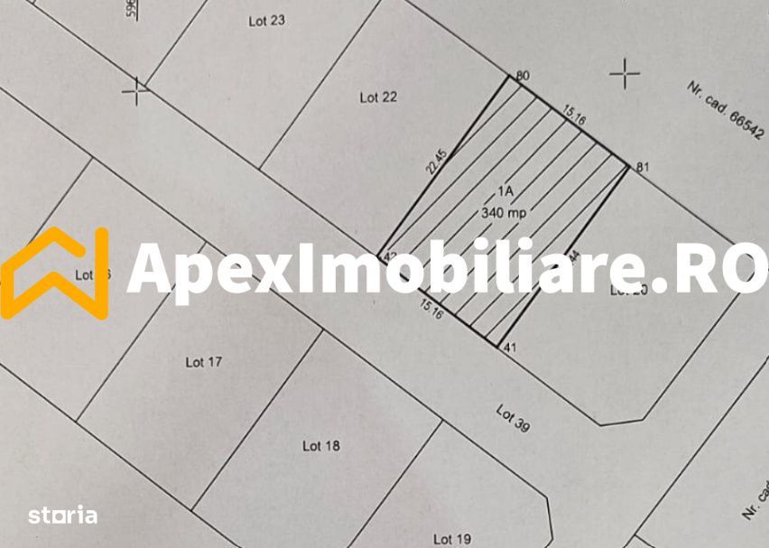 Teren intravilan de vanzare 340mp Comuna Berceni
