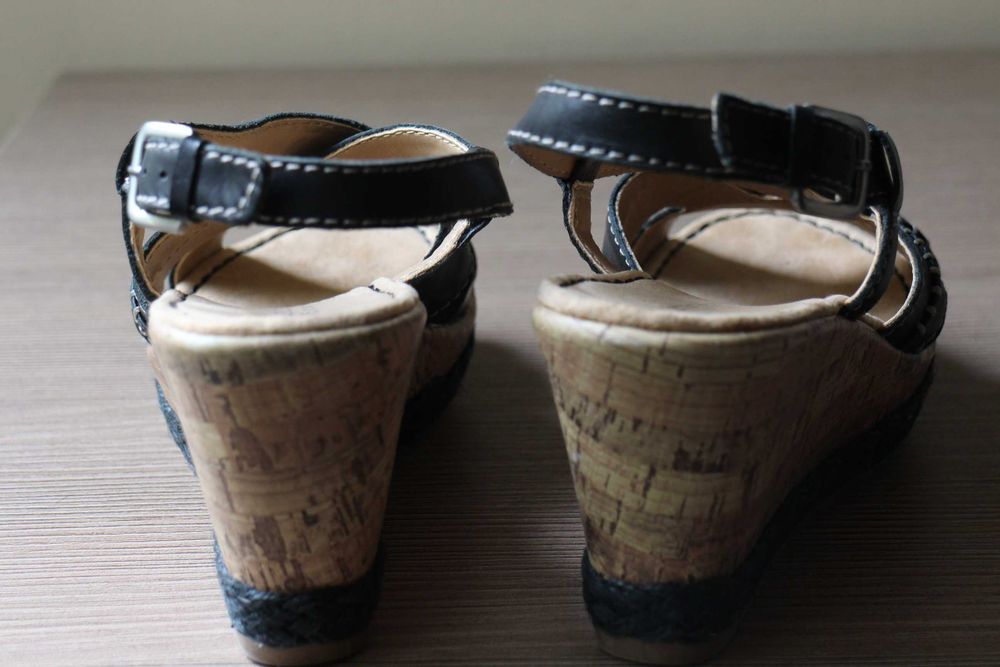 Sandale noi, piele naturala, Naturalizer (gen Musette)
