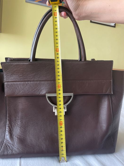 Дамска чанта Coccinelle естествена кожа, голяма, събира формат А4