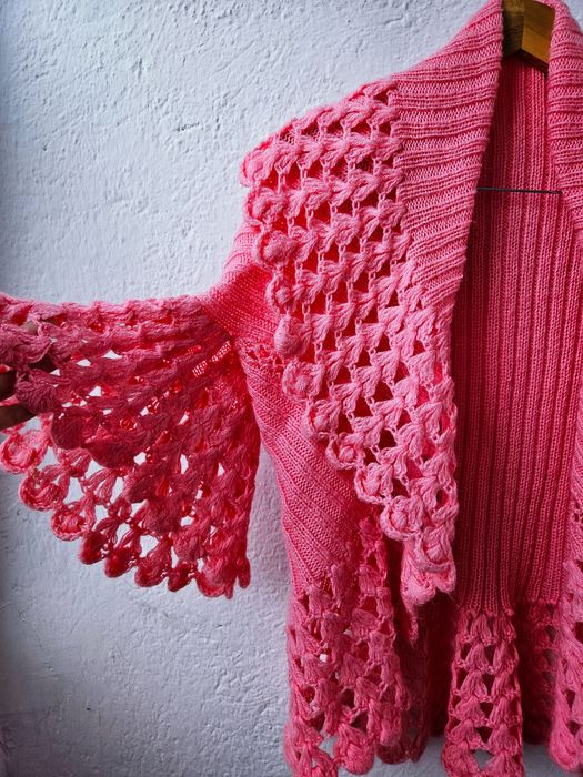Cardigan/bolero croșetat manual fir acrilic