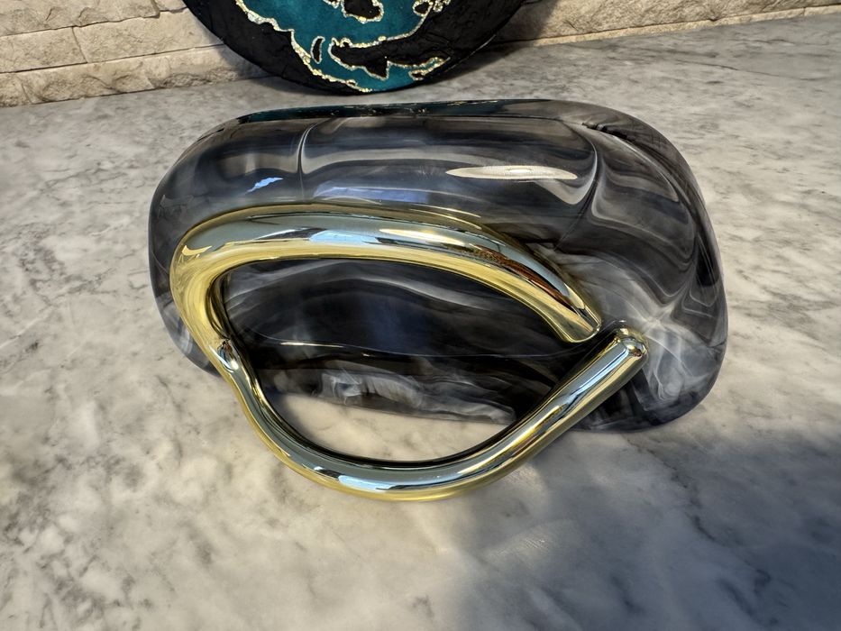 Cluch, geanta de mana marble din acrilic