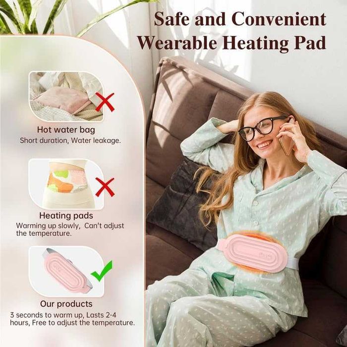 Нов колан Отоплителен пояс за корем облекчаване на менструални болки