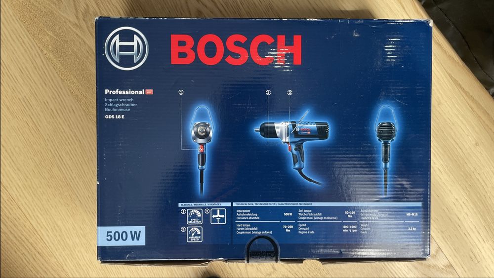 Bosch Professional GDS 18 E – Cheie de impact 500W, NOUA