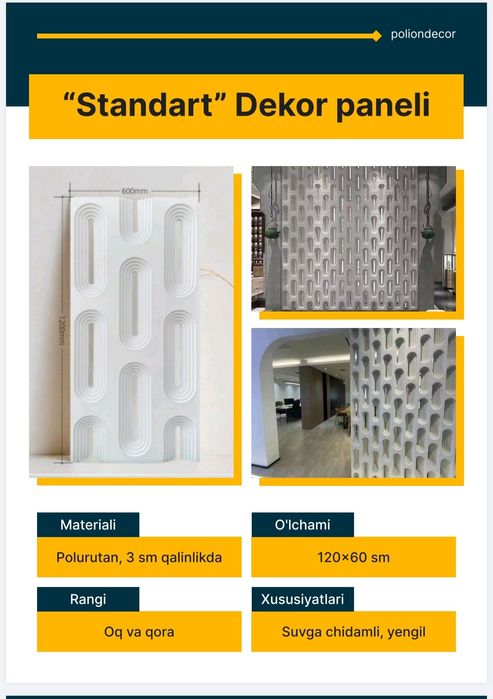 Poluritan panel dekor decor