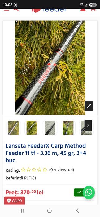 NOU Mulineta FeederX ML 5000 + Lanseta FeederX Carp Method Feeder 3.3