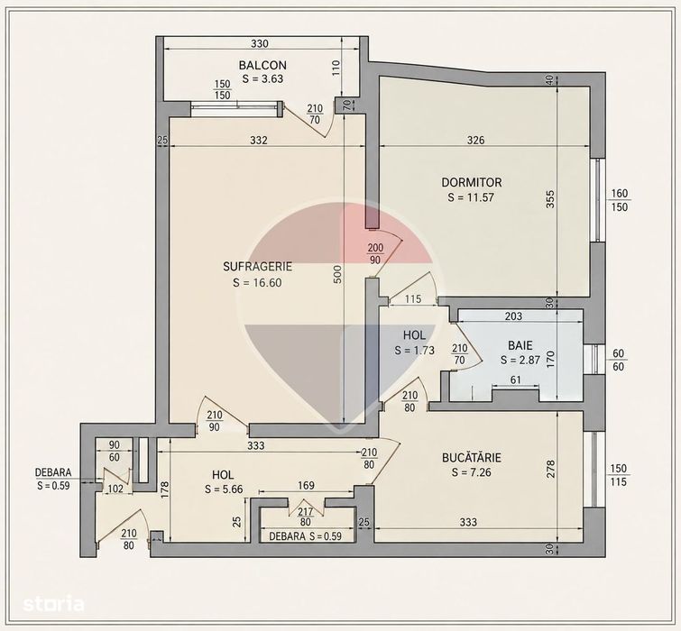 Apartament 2 camere | Liceul „Mihai Eminescu” | Comision 0%