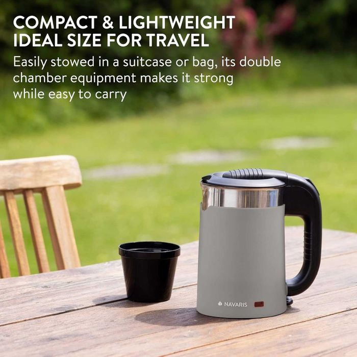 Navaris Мини Ел. Кана за Топла Вода, 1100W, 0.5л, Къмпинг Каравана