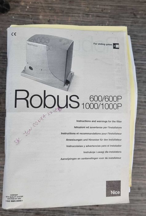 Motor automatizare poarta NICE ROBUS 600