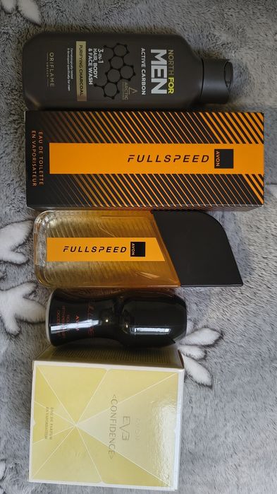 Avon мъжка тоалетна вода, рол он, шампоан