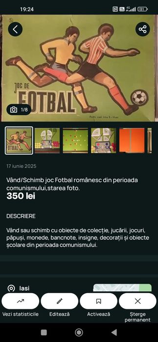 Vând sau schimb obiecte vechi.Preț în funcție de obiectul ales.