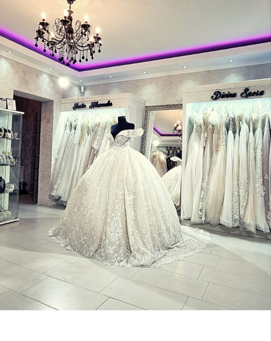 Rochie mireasa corset S-M-L impecabila