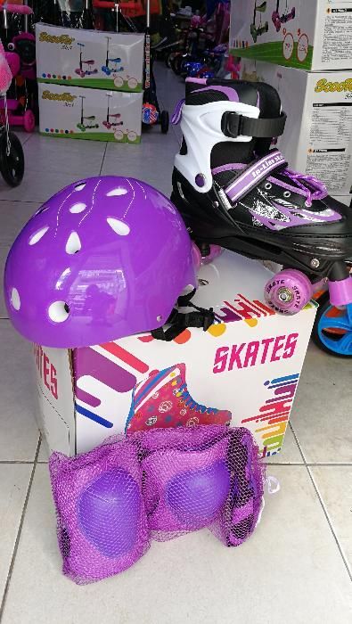 Кънки с каска и протектори L (38 - 41) Разтегателни