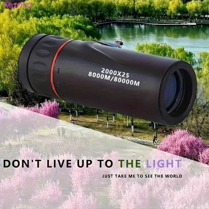 Monoclu telescop Monocular Zoom mini portabil de buzunar cu zoom HD 8x20, 2000x25 HD pentru vânătoare, camping, alpinism, drumeții. Impermeabil