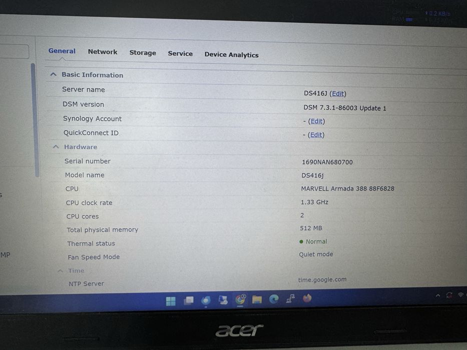 Synology DS416j NAS 4 bay