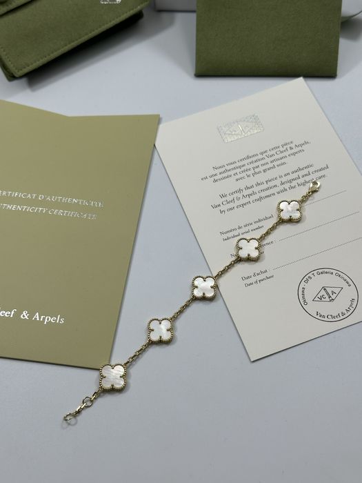 Brățară Van Cleef & Arpels 5 motifs Gold 750 White Pearl