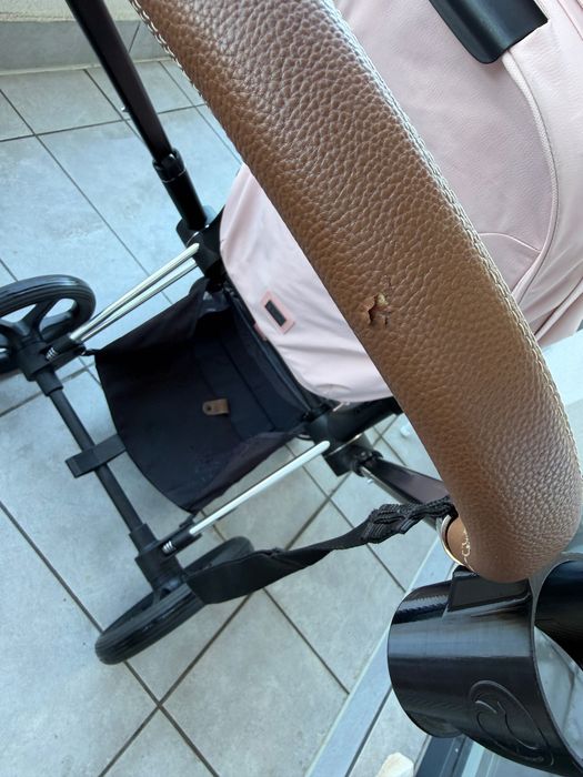 Количка Cybex Priam 4, Сребристо + Pink Rose
