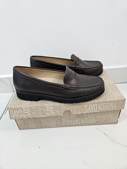 Pantofi Mocasini damă piele naturală NOI 80% REDUCERE 37