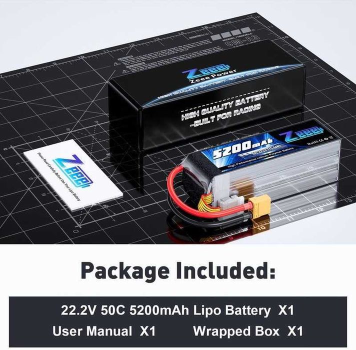 Lipo 6S Lipo Battery 5200mAh 22.2V 50C with XT90 Plug