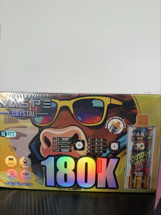 Vape 180.000 puffs cu 4 arome mixabile, redbull, El Tigre