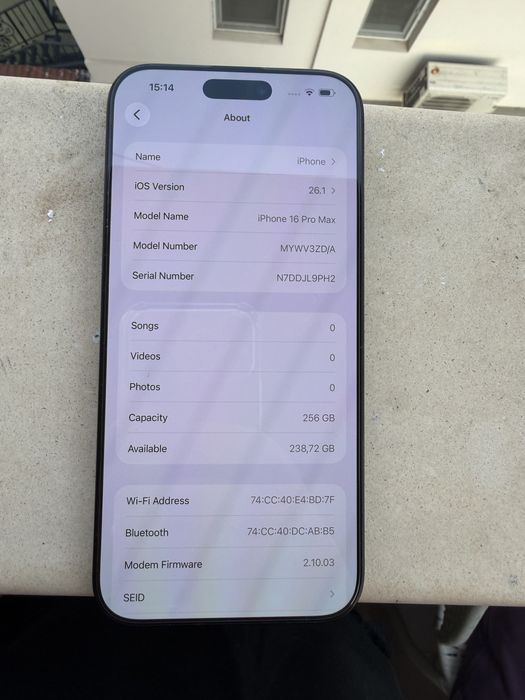 iPhone 16 Pro Max 256 GB Space Gray