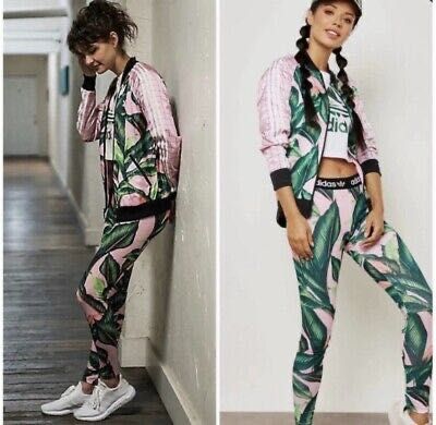 Adidas Originals FARM Rio Pink Leaf Firebird Jacket Track