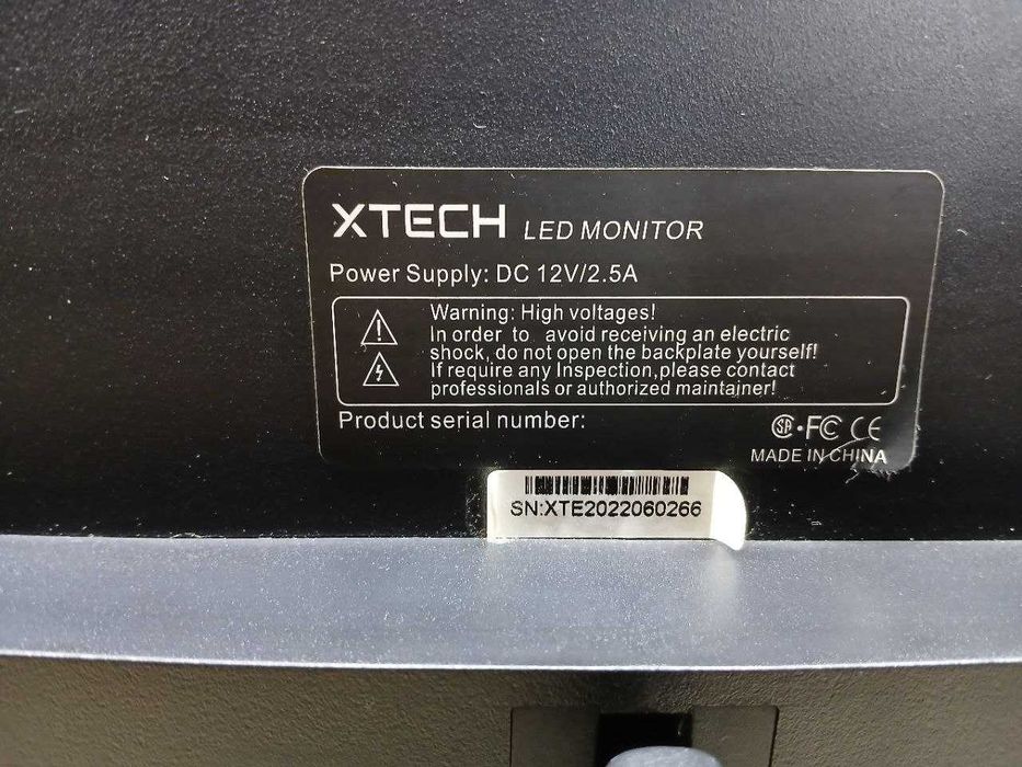 Монитор XTECH 24" 165Hz IPS Комплект - блок питания, коробка, Hdmi