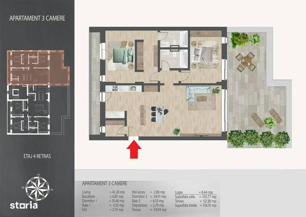 Apartament Cu 3 Camere | 156 Mp | Sector 3, Theodor Pallady
