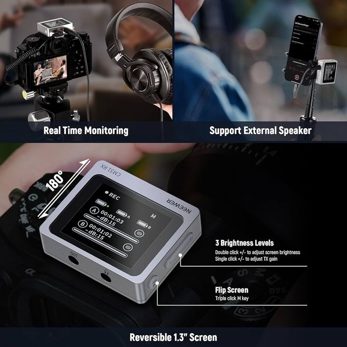 Проф. Безжичен микрофон. Брошка. Микрофон за камера. / телефон