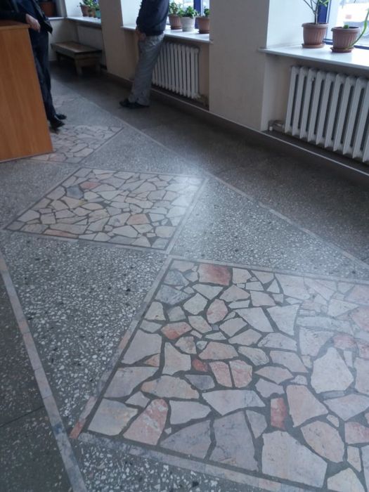 Полы из мраморной крошки