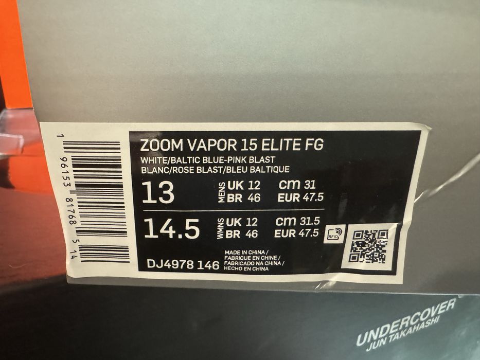 Оригинални! Nike Zoom Mercurial Vapor 15 Elite FG - 47.5 ShoeMag