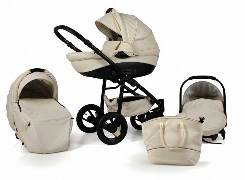 Adbor - Бебешка комбинирана количка от еко кожа Nemo 3 в 1 Exclusive ш