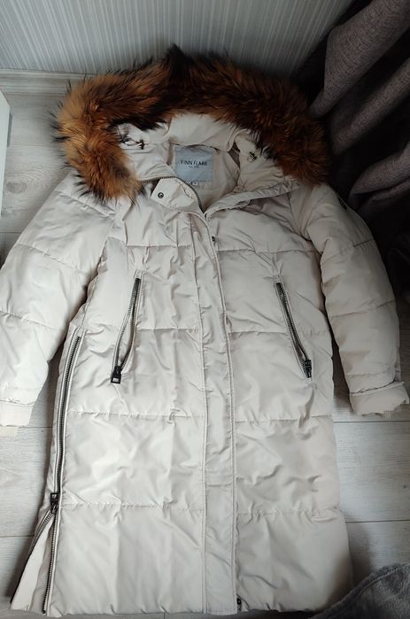 Зимно топло Яке с натурален косъм, размер м