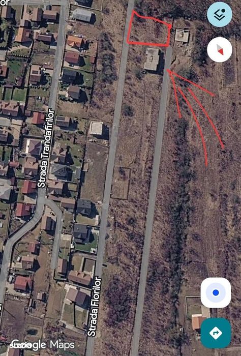 Teren intravilan 800 mp în Corunca, zona pensiunea Korunca