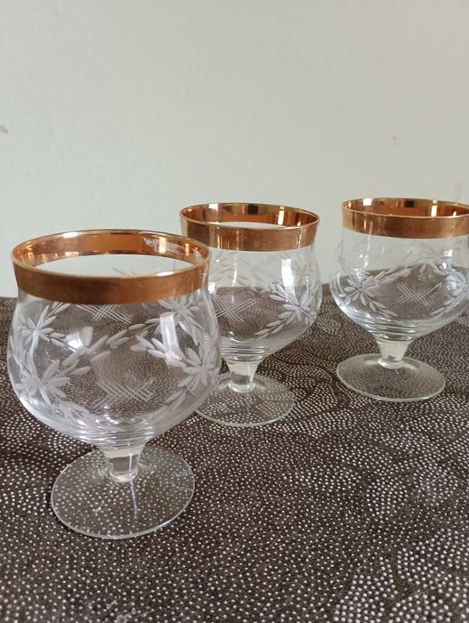 Фужеры, бокалы чешское стекло.