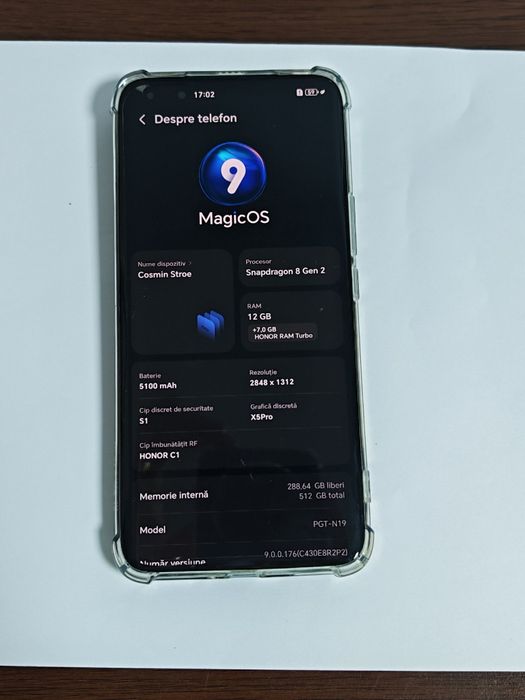 Vând Honor magic 5 pro 512 Gb
