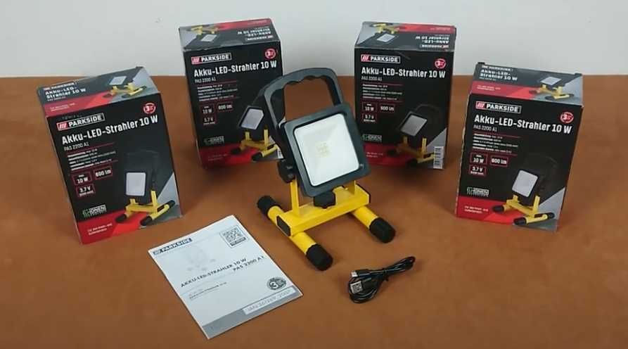 Lanterna lampa Parkside cu acumulator si cablu alimentare noua cutie