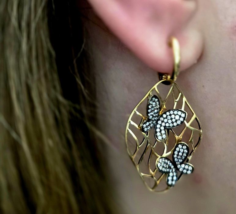 Серьги с бриллиантами «Бабочки»