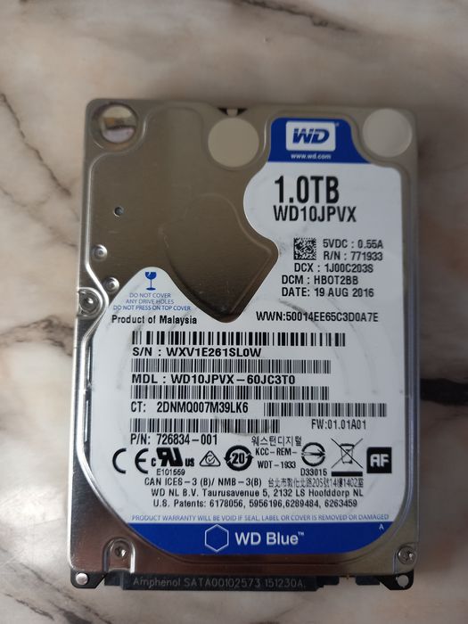 Хард диск за лаптоп WD Blue 2.5 1000GB 5400rpm 8MB SATA3