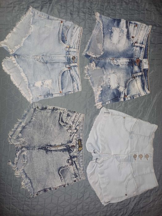 Къси дамски дънки в размер XS