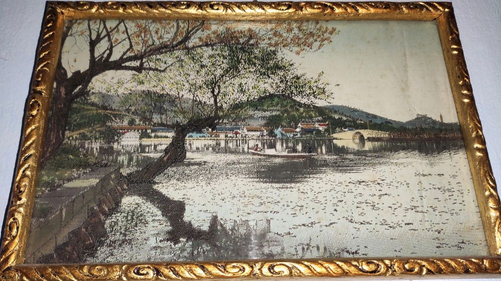 Set 4 stampe din mătase naturală.