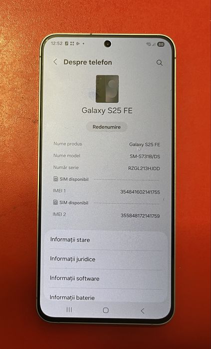 Samsung S25 FE Imbecabil