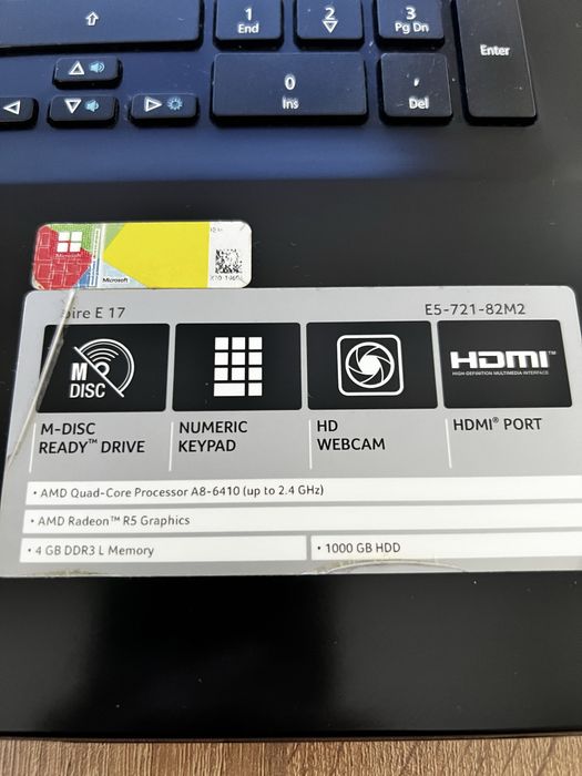 Acer Aspire E 17 лаптоп