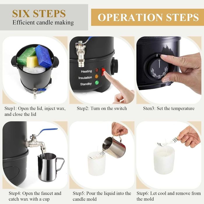 Топилка за разтапяне на восък LIROPAU Wax Melter,Гаранция