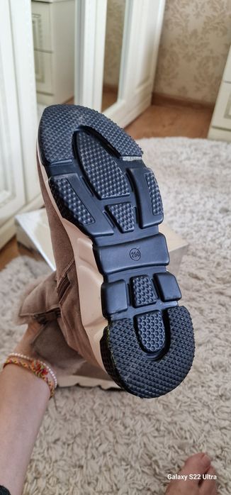 Зимние ботинки натуральная замша