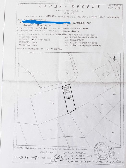 Продава се Парцел в с. Баните, Област Смолян - 600 кв.м за 17 €/кв.м - Снимка #1